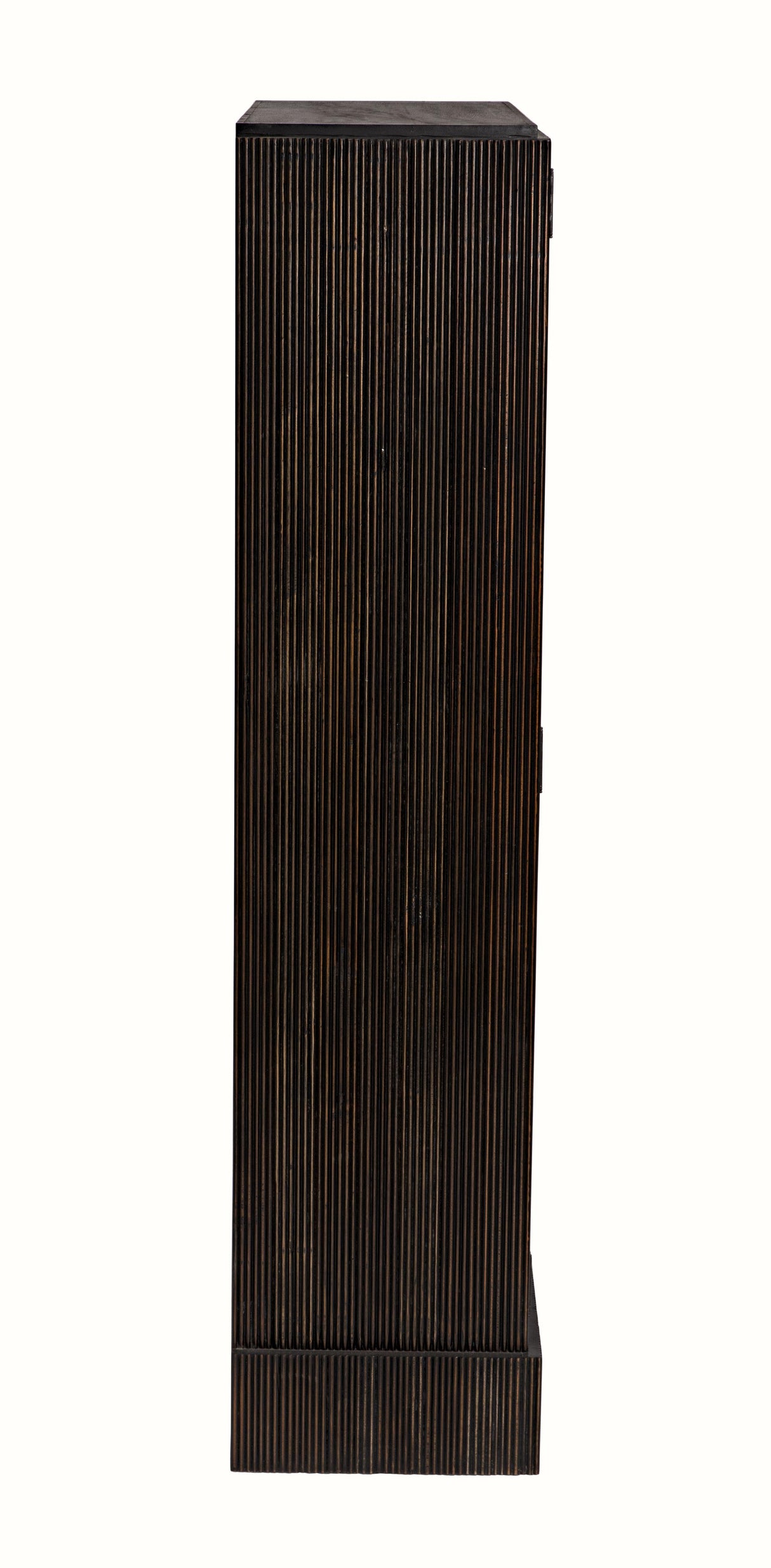NOIR Noho Hutch Hand Rubbed Black with Light Brown Trim