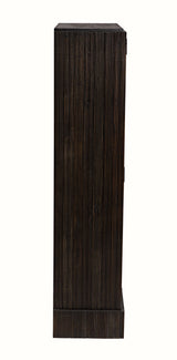 NOIR Noho Hutch Hand Rubbed Black with Light Brown Trim