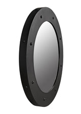 NOIR Clay Mirror Large Black Steel