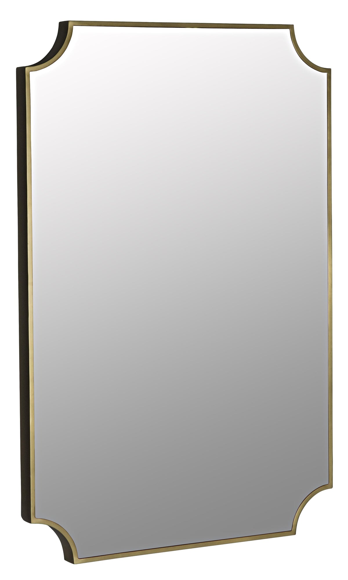 NOIR Convexed Mirror Steel Antique Brass