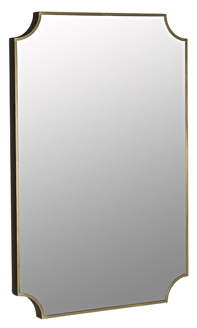 NOIR Convexed Mirror Steel Antique Brass