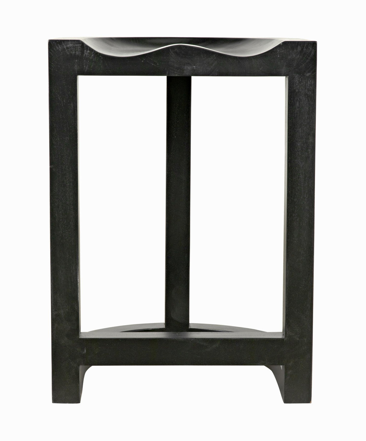 NOIR Saddle Counter Stool Hand Rubbed Black