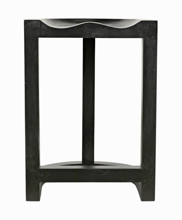 NOIR Saddle Counter Stool Hand Rubbed Black