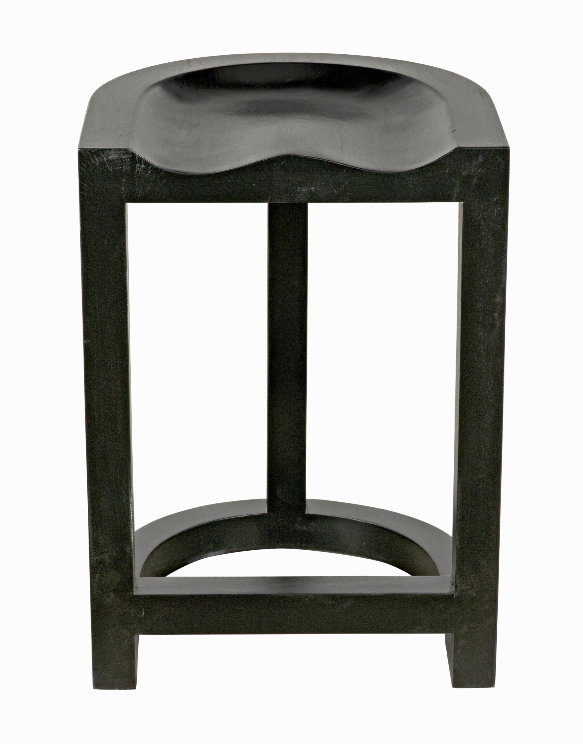Noir Saddle Counter Stool - Thumbnail 4