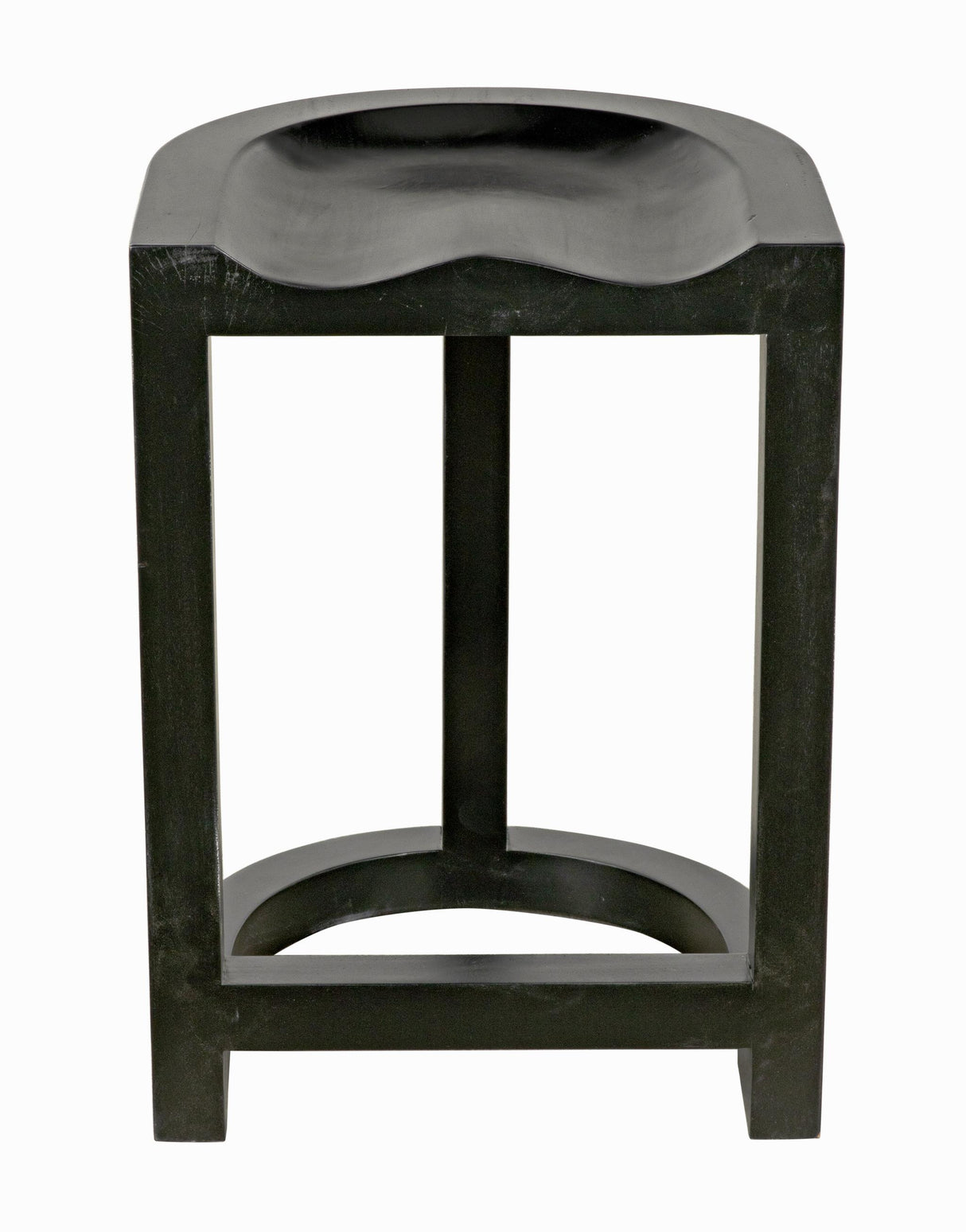 NOIR Saddle Counter Stool Hand Rubbed Black