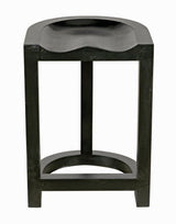 NOIR Saddle Counter Stool Hand Rubbed Black