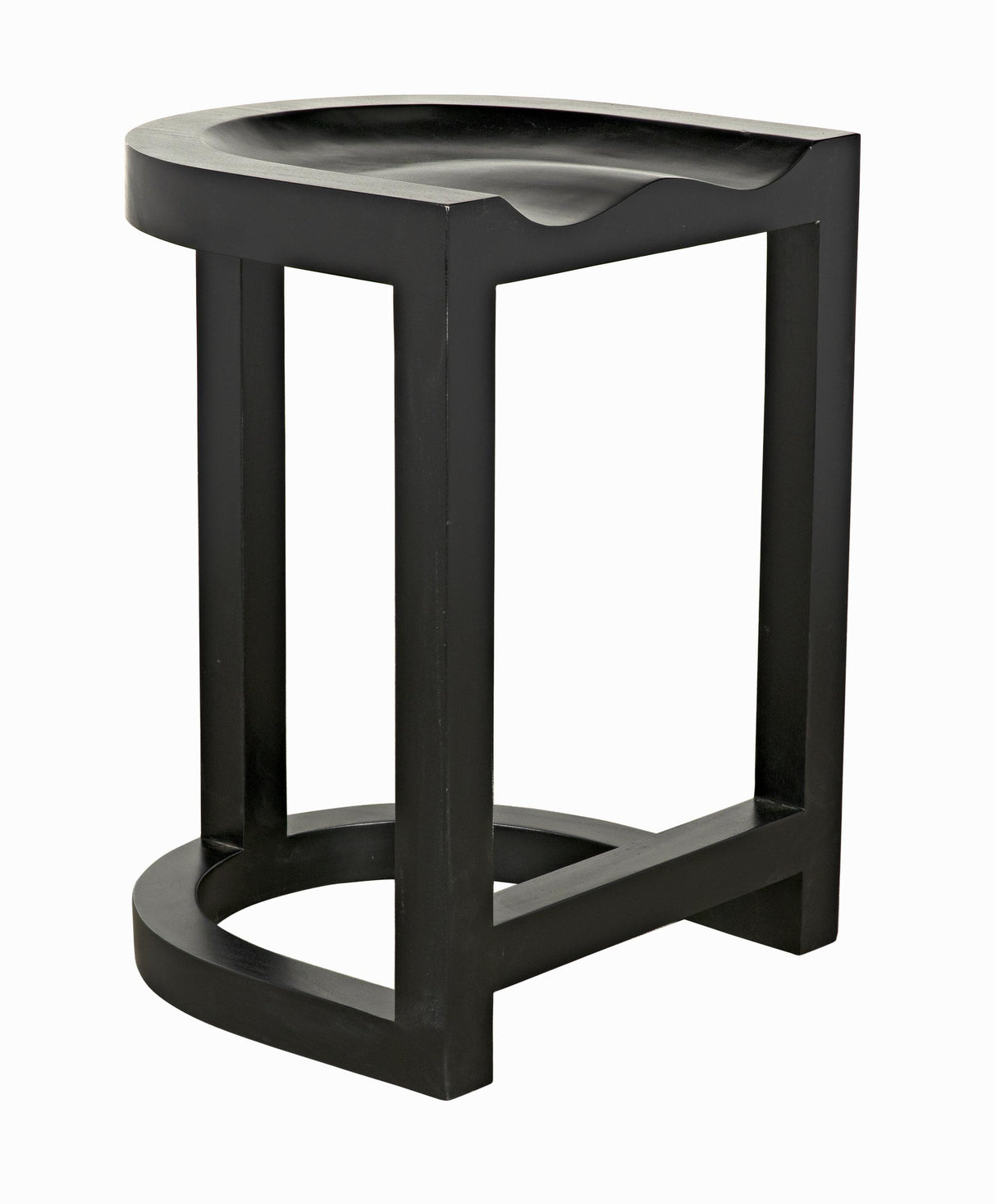 NOIR Saddle Counter Stool Hand Rubbed Black