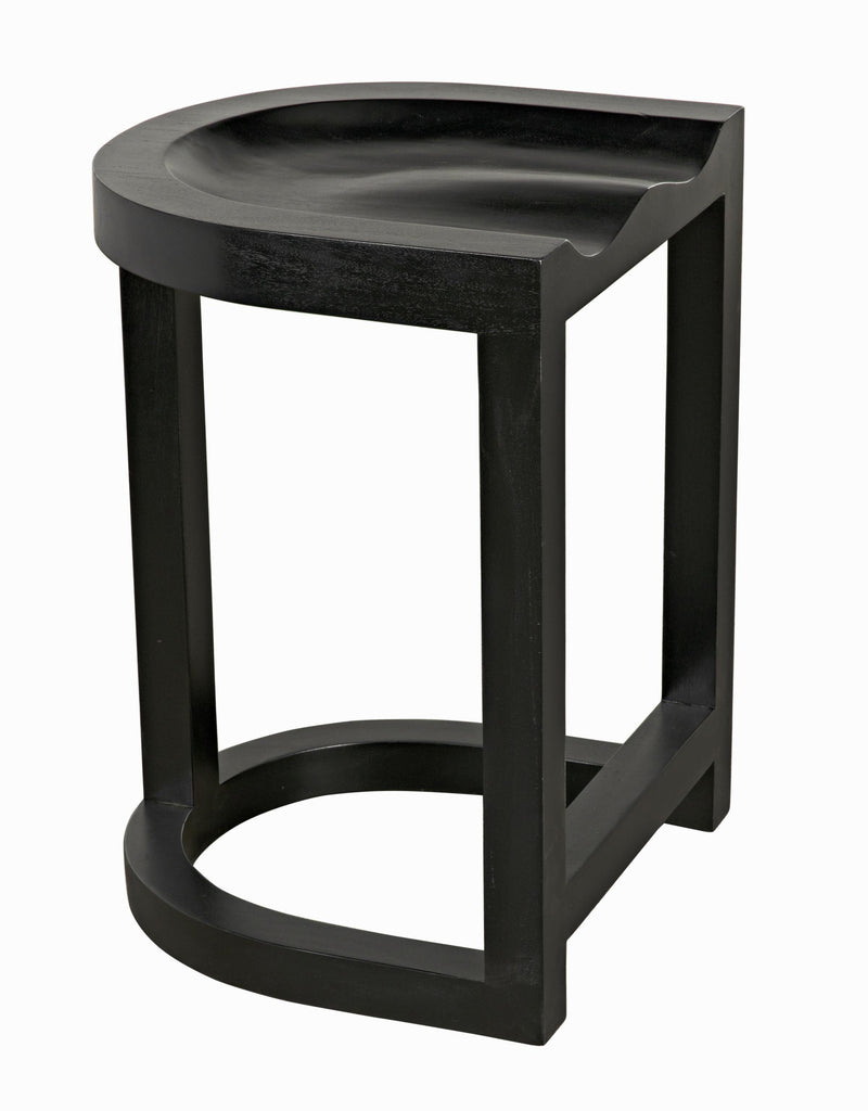 NOIR Saddle Counter Stool Hand Rubbed Black