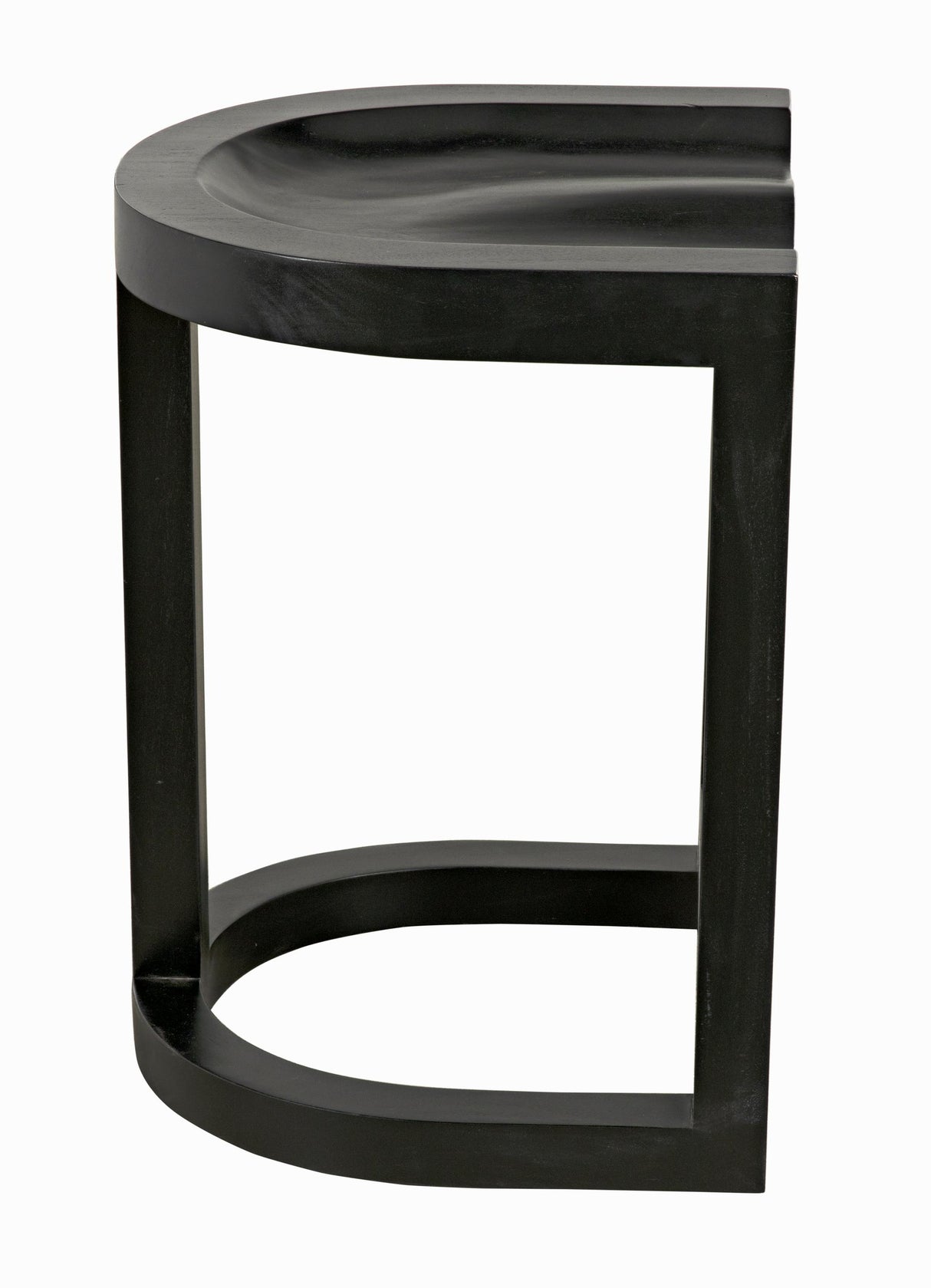 NOIR Saddle Counter Stool Hand Rubbed Black