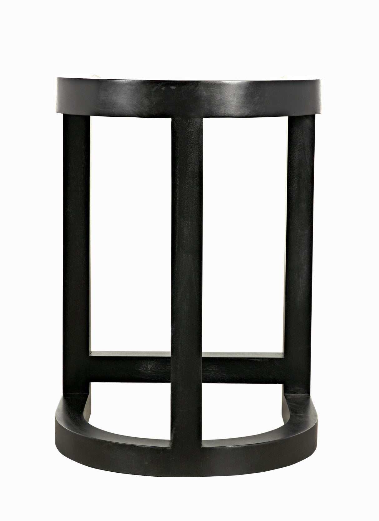 NOIR Saddle Counter Stool Hand Rubbed Black