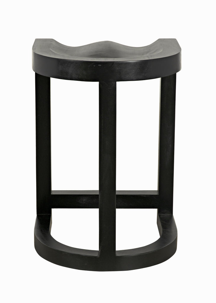NOIR Saddle Counter Stool Hand Rubbed Black