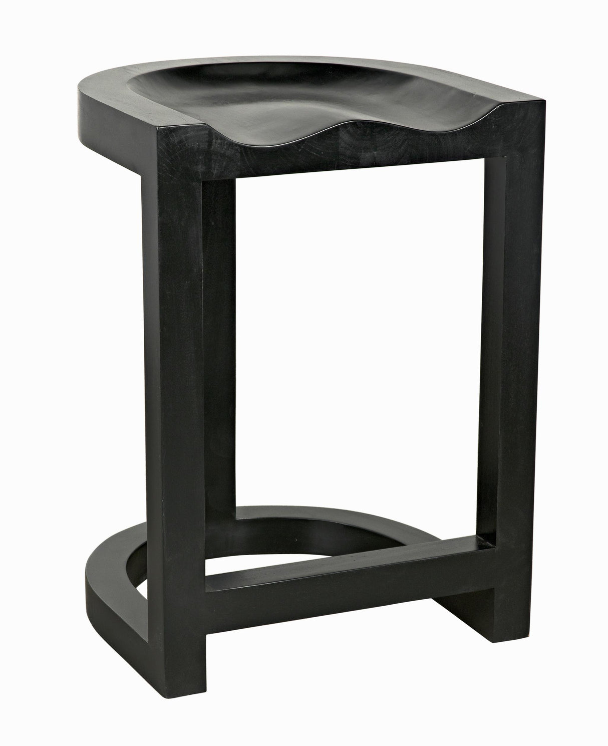NOIR Saddle Counter Stool Hand Rubbed Black