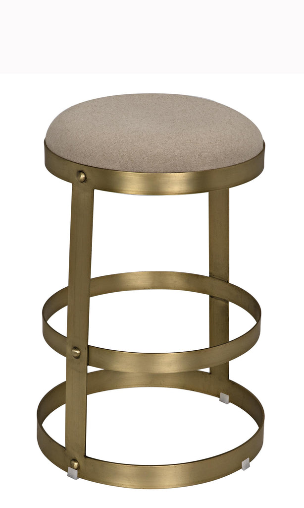 NOIR Dior Counter Stool Metal with Brass Finish
