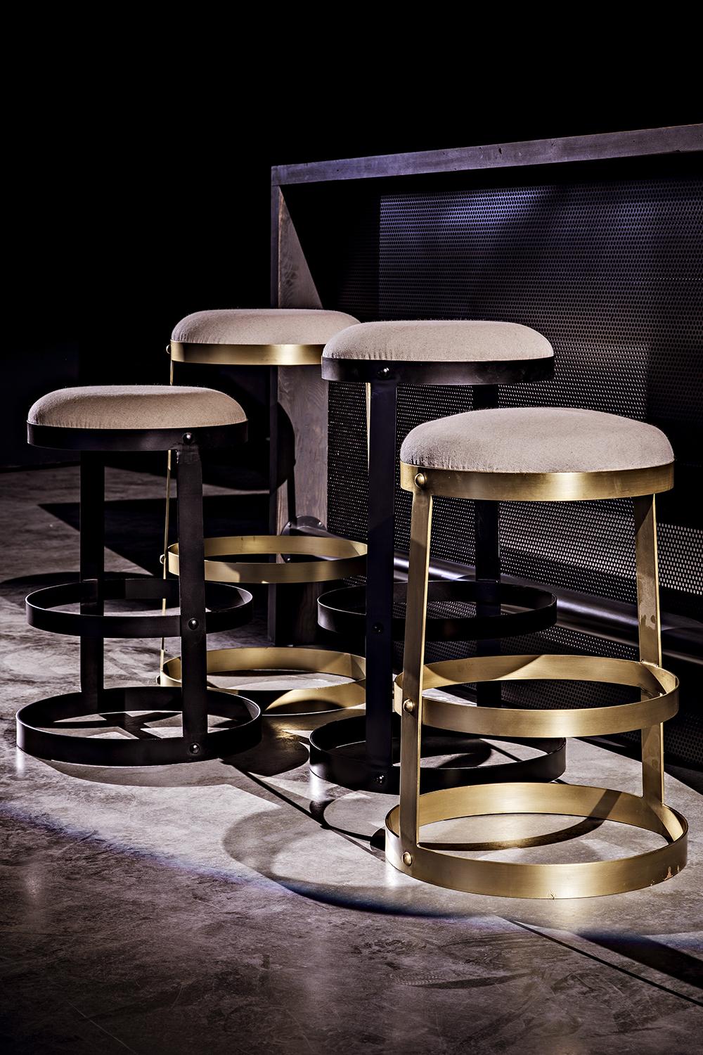 NOIR Dior Bar Stool Black Steel