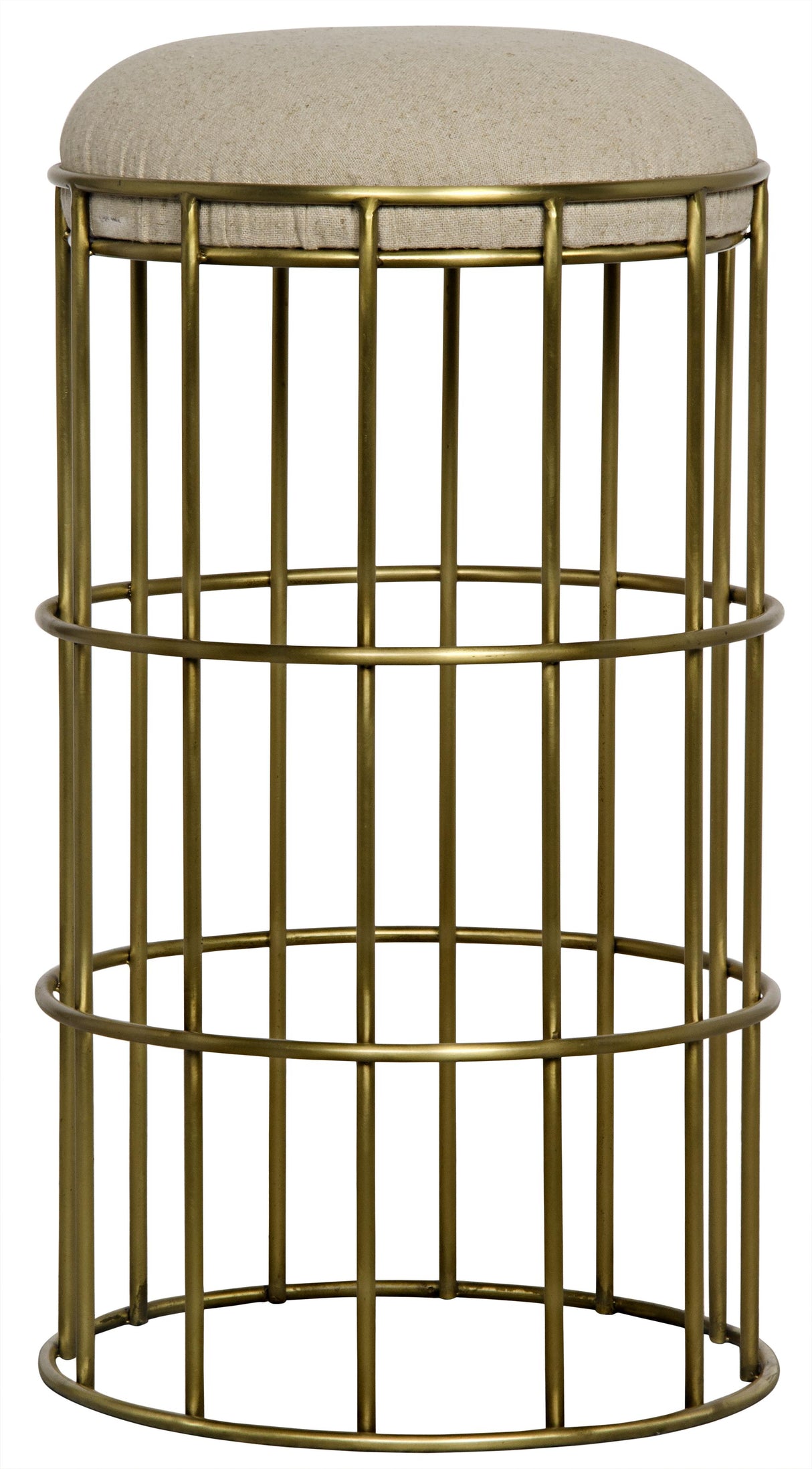 NOIR Ryley Counter Stool Steel with Brass Finish