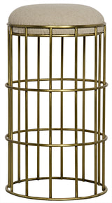 NOIR Ryley Counter Stool Steel with Brass Finish
