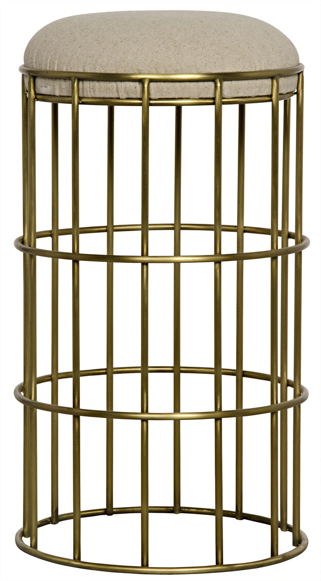 NOIR Ryley Counter Stool Steel with Brass Finish
