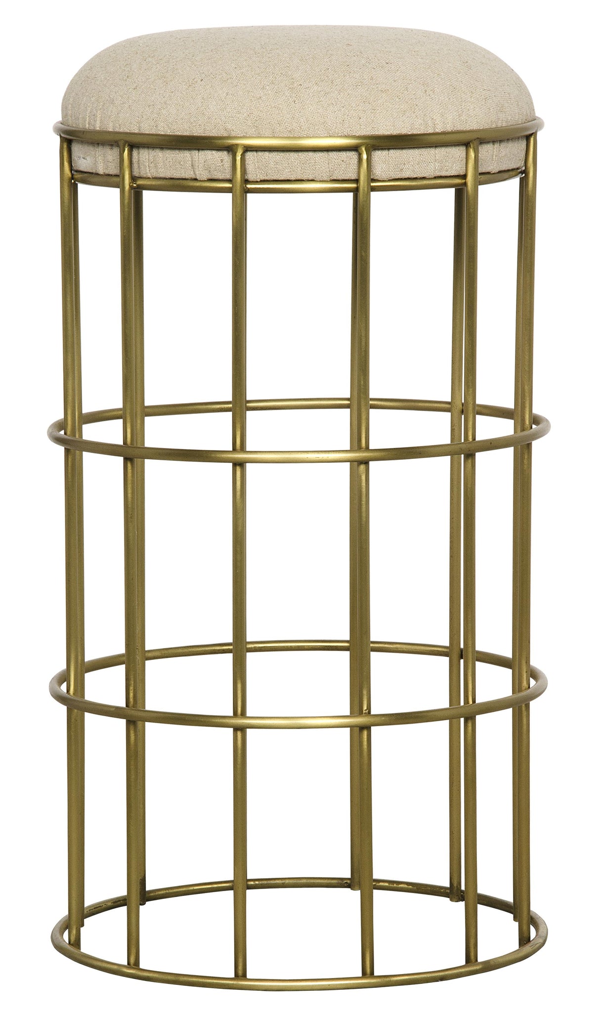 NOIR Ryley Counter Stool Steel with Brass Finish