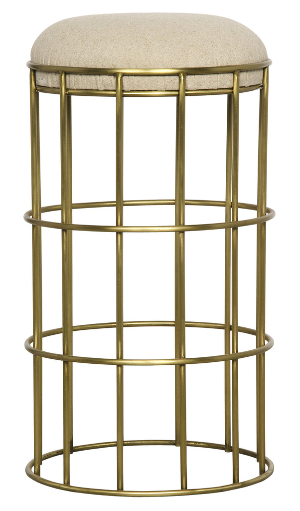 NOIR Ryley Counter Stool Steel with Brass Finish