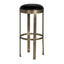 NOIR Prince Stool with Leather Brass Finish