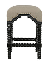 NOIR Abacus Counter Stool Hand Rubbed Black