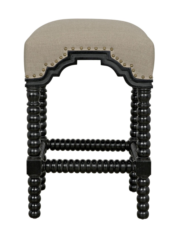 NOIR Abacus Counter Stool Hand Rubbed Black