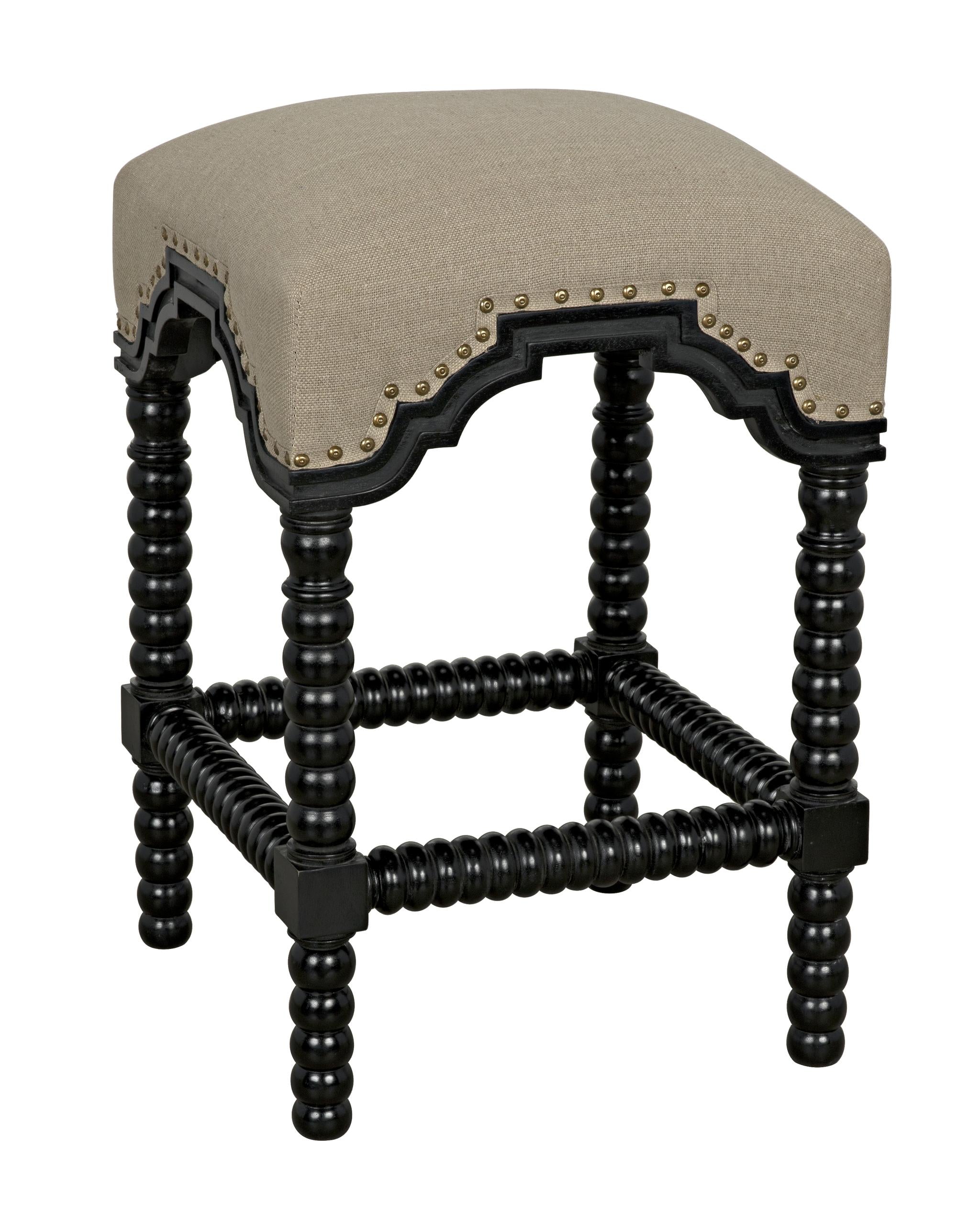 Noir Abacus Counter Stool