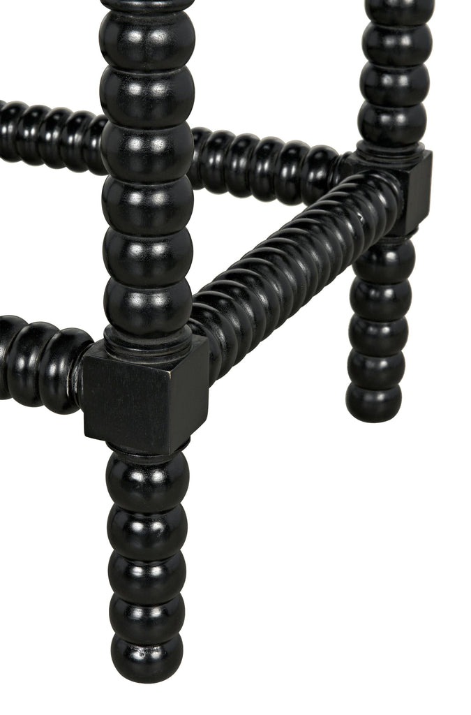 NOIR Abacus Counter Stool Hand Rubbed Black