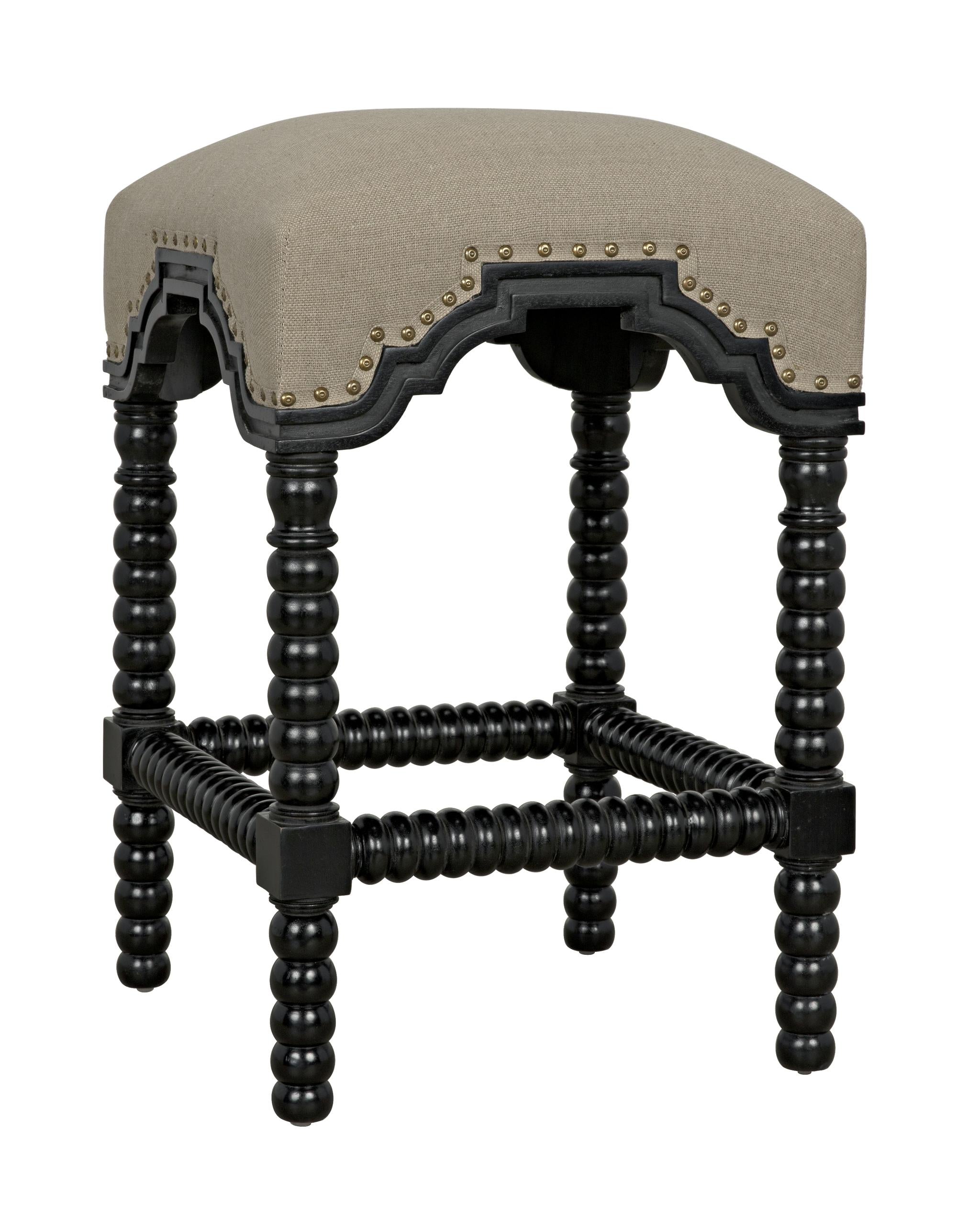 Noir Abacus Counter Stool - Thumbnail 2