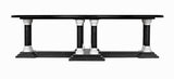 NOIR Desoto Coffee Table Hand Rubbed Black and Solid White