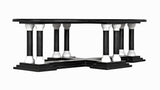 NOIR Desoto Coffee Table Hand Rubbed Black and Solid White
