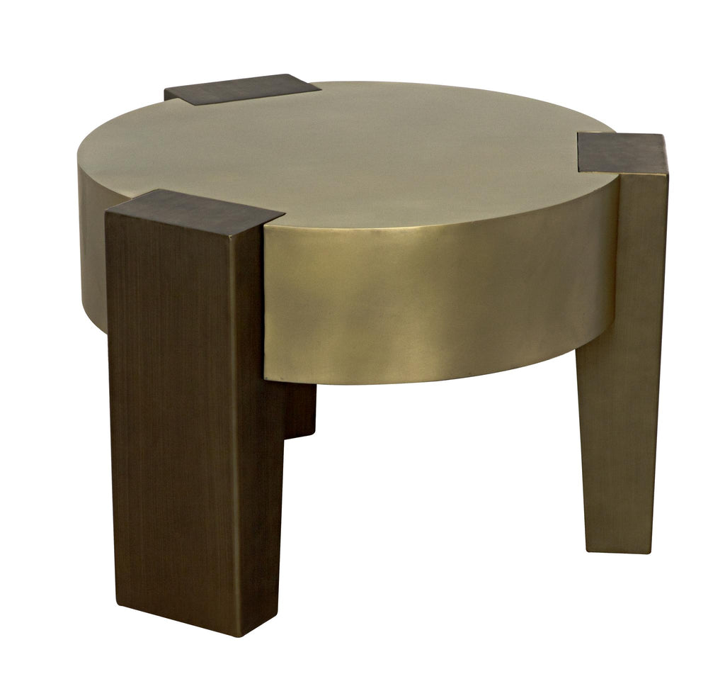 NOIR Carrusel Coffee Table Metal with Brass and Aged Brass Finish