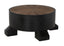 NOIR Tambour Coffee Table Hand Rubbed Black with Veneer Top