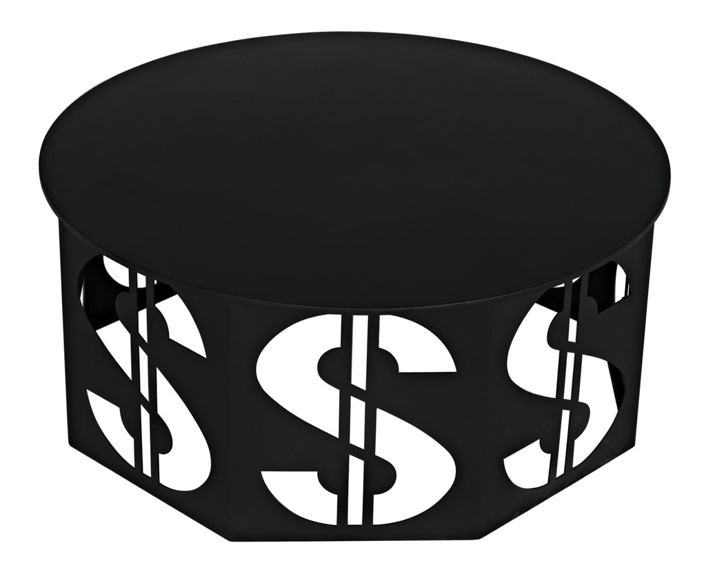 NOIR Dollar Coffee Table Black Steel
