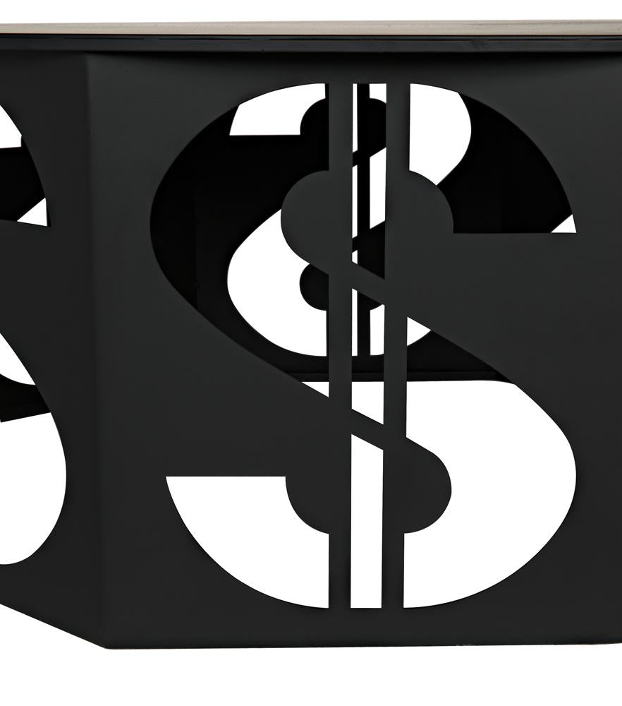 NOIR Dollar Coffee Table Black Iron
