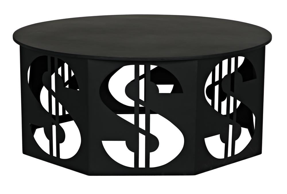 NOIR Dollar Coffee Table Black Iron