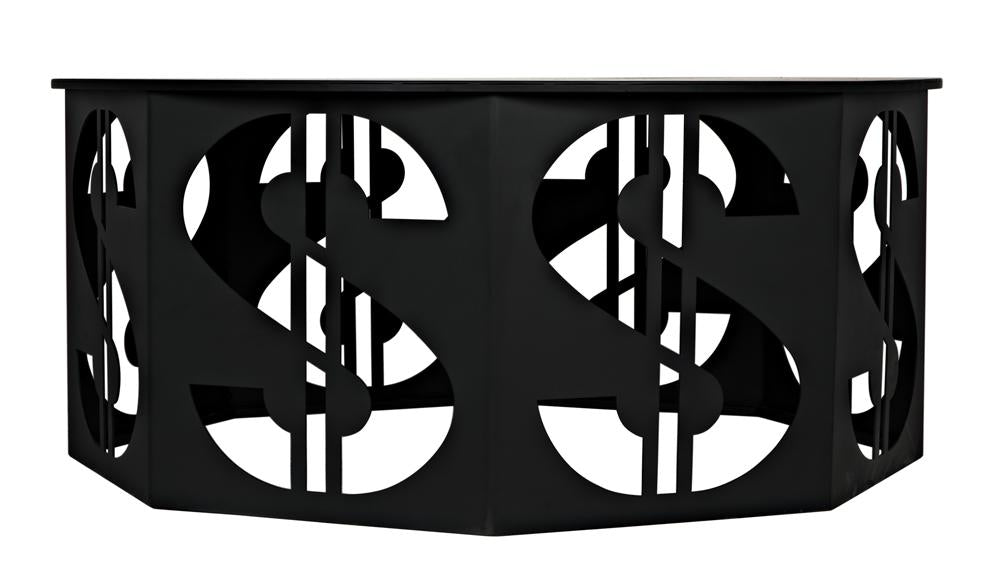 NOIR Dollar Coffee Table Black Iron