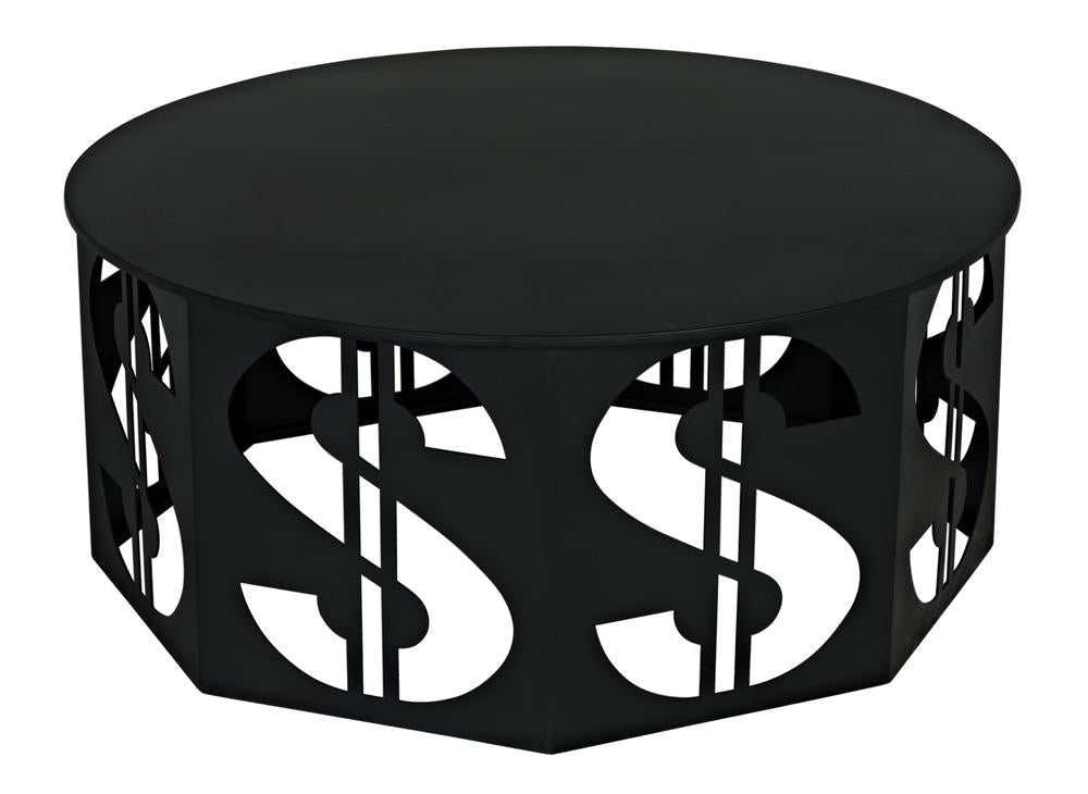 NOIR Dollar Coffee Table Black Iron