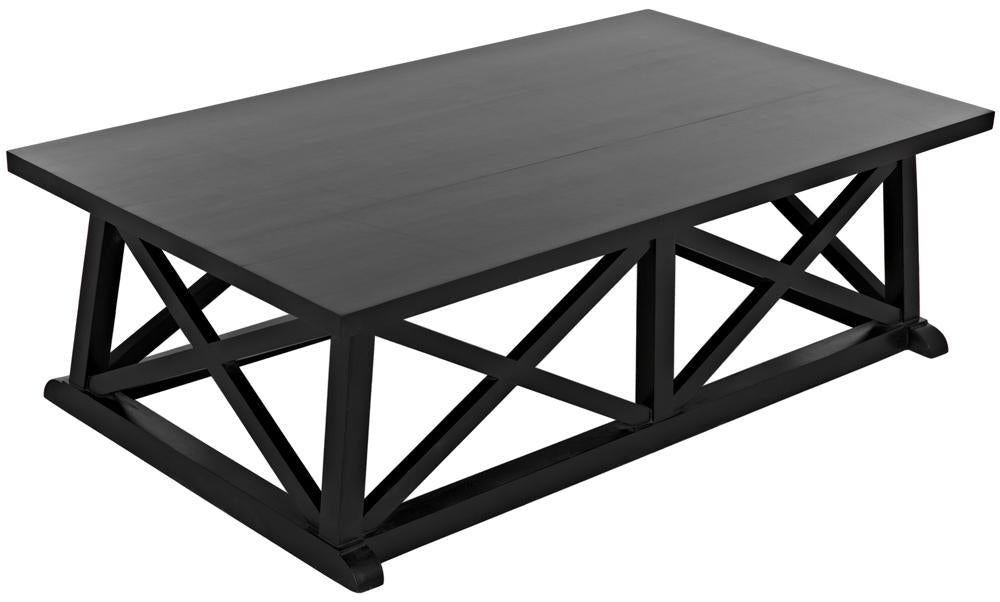 NOIR Sutton Coffee TableHand Rubbed Black
