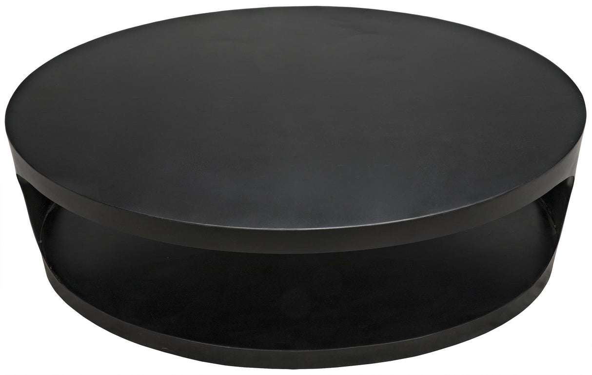 NOIR Eclipse Oval Coffee Table Black Steel