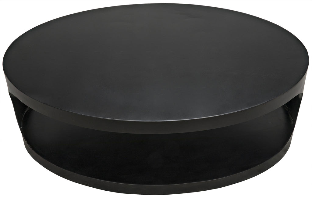 NOIR Eclipse Oval Coffee Table Black Steel