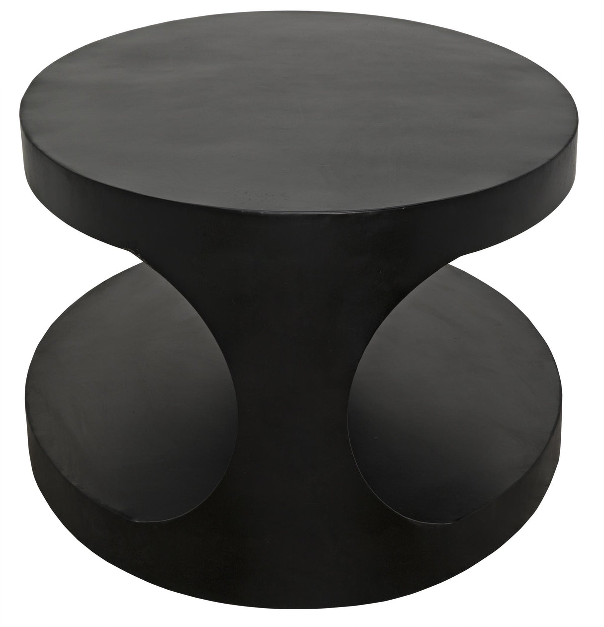 NOIR Eclipse Oval Coffee Table Black Steel