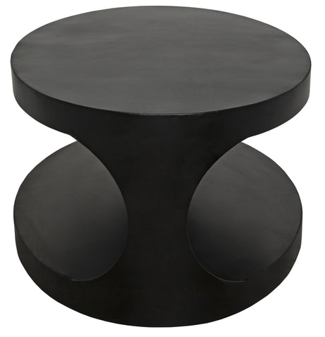 NOIR Eclipse Oval Coffee Table Black Steel