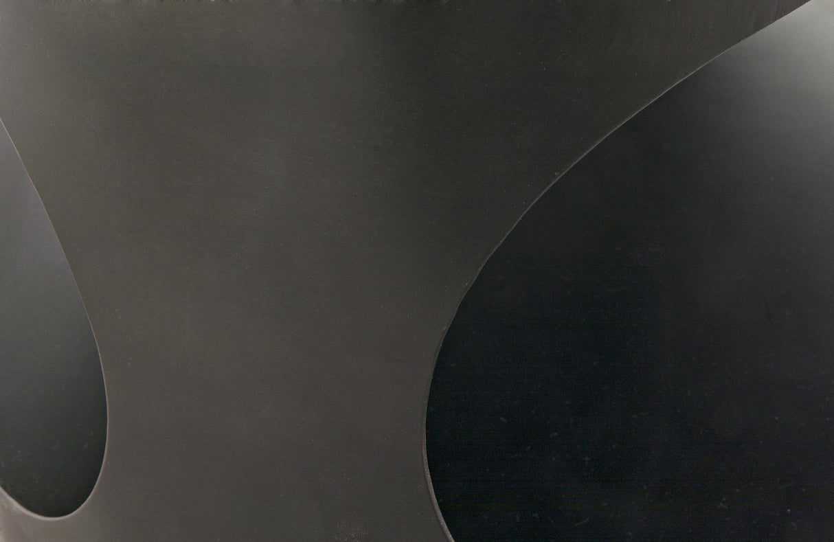 NOIR Eclipse Oval Coffee Table Black Steel