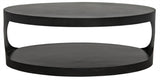 NOIR Eclipse Oval Coffee Table Black Steel