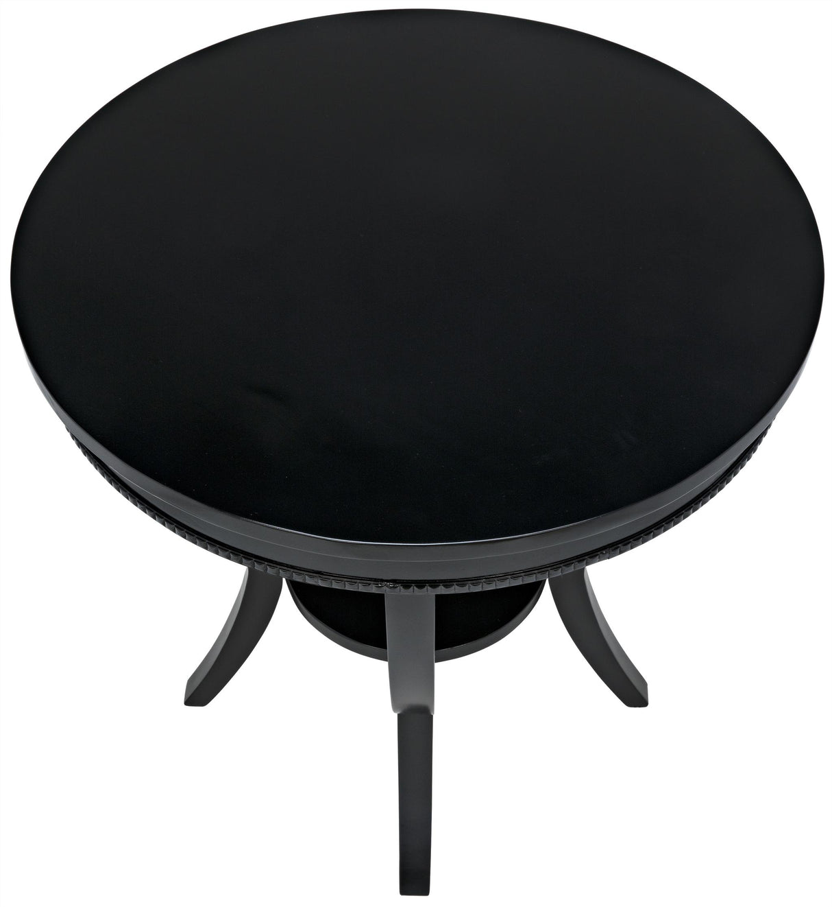 NOIR Scheffield Round End Table Black