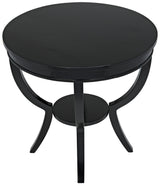 NOIR Scheffield Round End Table Black
