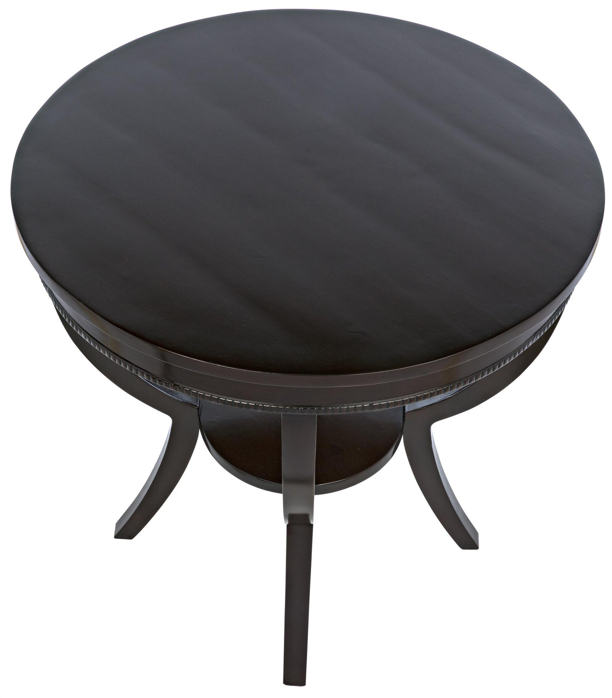 NOIR Scheffield Round End Table Distressed Brown