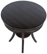 NOIR Scheffield Round End Table Distressed Brown