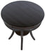 NOIR Scheffield Round End Table Distressed Brown